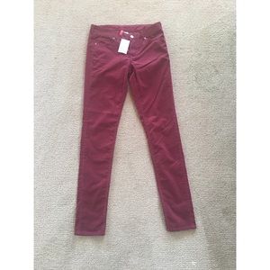 🔥SALE❗️H&M Burgundy Corduroy Jean Pants NWT
